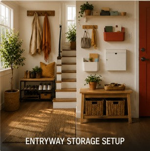 Entryway Storage Setup