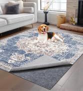 Non-Slip Rug Pads 1/4” Thick, 10x14Ft Waterproof Rugs Non Skid Rug Pad for All Floors and Finishes Durable Hardwood Floor Protective Felt Keeps Rugs in Place, Safe and Secure