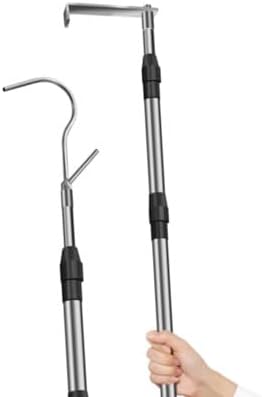 Cargo Grabber Reach Retriever Tool, 16-36 Inches Truck Bed Accessories Telescoping Pull Pole with Two Hooks, Used for Pickup Truck, SUV, Improve Efficiency and Portable