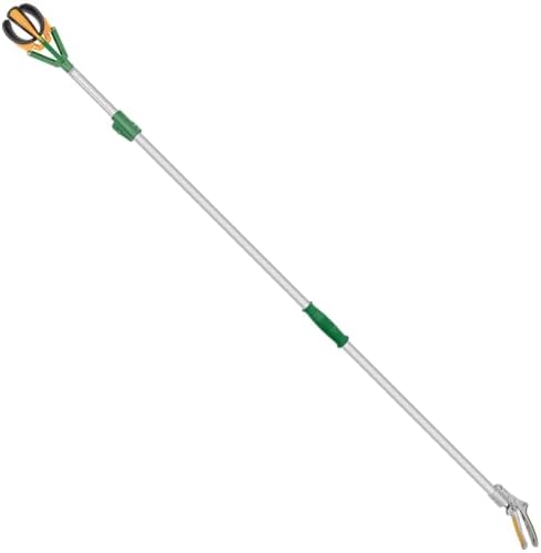 Zenport ZL6146B Long Reach Telescopic Fruit Harvester and Picker, 10-Feet Extension, Gray