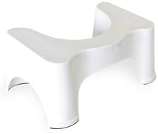 Squatty Potty Simple Curve Bathroom Toilet Stool 7" White