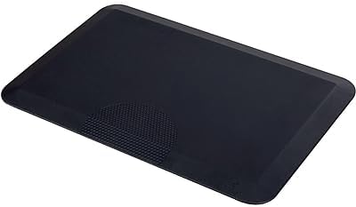 Safco Anti-Fatigue Mat, 20" x 30", Reduces Fatigue, Increases Comfort, Durable Self-Skinning Polyurethane for Home & Office, Black