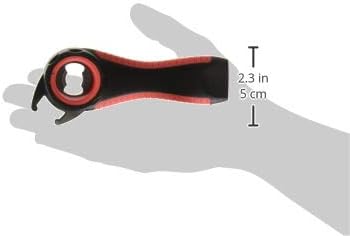 Professional Multi Bottle Opener, 5 In 1 Jar Bottle Can Opener, Lid Twist Off Gripper,Soft Grips Handle,Multifunction Opener (Black-red)