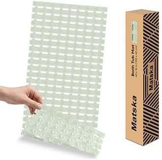 Non Slip Bathtub Mat - Shower Mats for Inside Shower, Rectangular PVC Tub Mat with 200+ Suction Cups for Safety, Sage Green