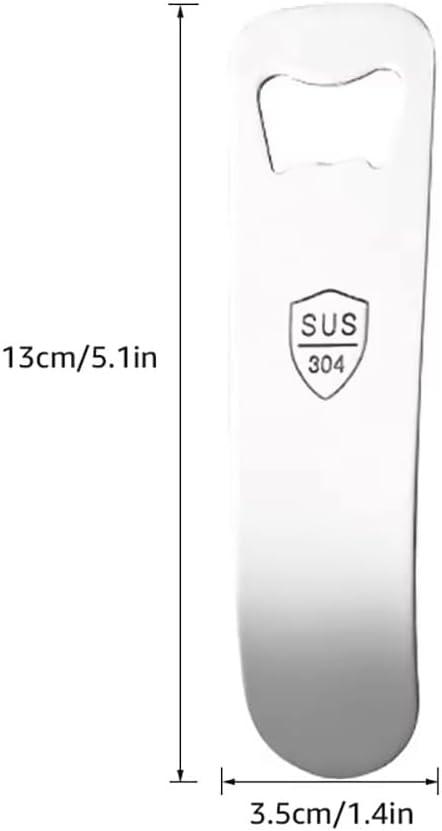 Durable 304 Stainless Steel Bartender Opener 1/3Pcs, Slim Flat Portable Pocket Opener Household Kitchen Bar Accessory(3Pcs)