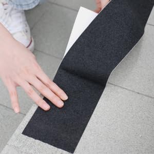 BOMEI PACK Black Anti Slip Tape, 4 Inch x 33 Foot Non-Slip Traction Grip Tape for Stairs, Waterproof Stair Treads Grip Non Slip, Non Skid Tape for Steps, Outdoor Black Grip Tape