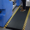 FEATOL Anti Fatigue Mat Industrial, Ergonomic Standing Floor Mat for Work for Stand -Safety Support for Leg & Back Pain(Yellow Border, 20" x 39", 2PC)