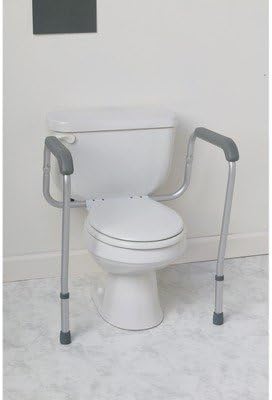 Medline Toilet Handle Safety Rail, Grab Bar for Bathroom, 26" to 31" Adjustable Height, 250-lb. Capacity