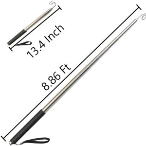 Pickup Grabber Telescopic Magnetic Pickup Tool with Hook Pick-Up Pole Wire Fish Stick Pocket extendable Magnet Pickup Tool 8.86ft