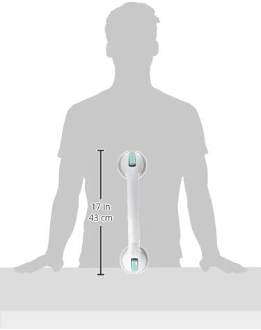 PCP Suction Grip Bathtub and Shower Safety Handle, White, 16 Inch