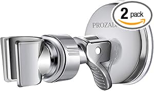 Adjustable Shower Head Holder, Bathroom Suction Cup Bracket for Handheld Shower, Removable Wall Mount (Silver-2)
