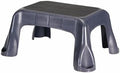 Heavy Duty Plastic Step Stool - 300lb Capacity, Non-Slip Textured Tread - Compact 1-Step Design for Kitchen, Bathroom & Garage - Stable Wide Base (Gray)