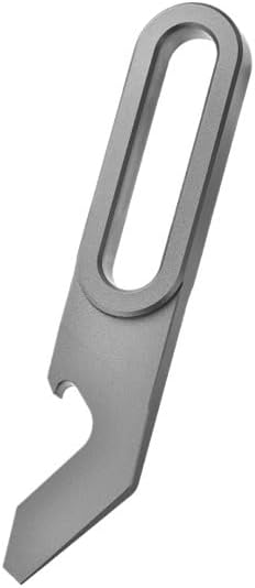 Hamans Pry Bar Bottle Opener Titanium Prybar Opener 3.54“ Pocket Multi Tool 4-in-1 Multitool Keychain 0.67oz for Daily Use