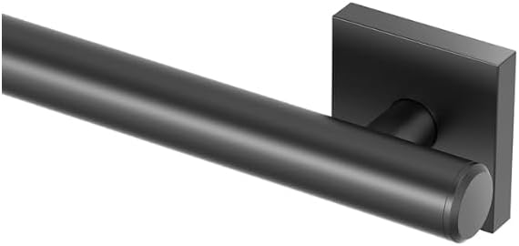 Gatco 940MX Elevate 12" L Grab Bar, Matte Black/ADA Compliant Stainless Steel Safety Grab Bar for Bathroom