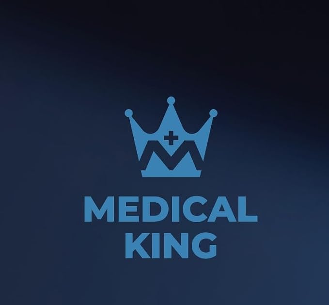 Medical King 3-Step Folding Stool with Wide Anti-Slip Pedal, Lightweight Portable Steel for Home and Office