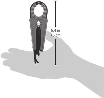 Jokari Multi Bottle Opener for Jars Bottles and Cans 3 in 1 Easy Grip Lid Opener for Weak Hands Twist Caps Pull Tabs Pop Tops and Small Lids Arthritis Aid Manual Kitchen Tool Black