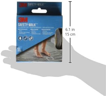 3M Safety-Walk Slip Resistant Tape, 1 in x 15 ft, Anti Slip Clear, Ideal for Slippery & Wet Conditions, Self-Adhesive Backing, Quick & Easy Application, Long-Lasting (220C-R1X180) (Pack of 12)