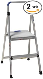 Cosco 11628ABL1 Lite Solutions 225-Pound Duty Rating Aluminum Step Stool, 2-Step