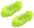 Mop Slippers,Mop Shoes,Dust Duster, Mop Socks for Women Men Kids Foot, Microfiber Reusable for House Office Bathroom Kitchen (Green,One Size)