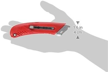 Pacific Handy Cutter S4L Safety Cutter, Retractable Utility Knife with an Ergonomical Design, Bladeless Tape Splitter, Steel Guard for Safety and Damage Protection, Warehouse and In-Store Cutting