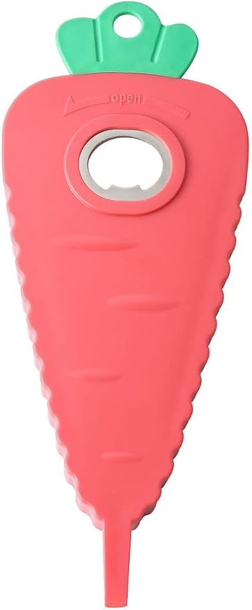 Ergonomic Stainless Steel Bottle and Jar Opener with Anti-Slip Silicone Grip | CE Certified | Opens 60% Faster | Must-Have Kitchen Tool | Amazon Top 100 Design (red radish)