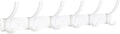 Optish Coat Rack Wall Mount, Coat Hook Wall Mount, Wall Hooks for Hanging, Hat Rack for Walls, Coats Hanger with 12 Hook, Towel Hooks for Bathrooms (1 Pack, White)