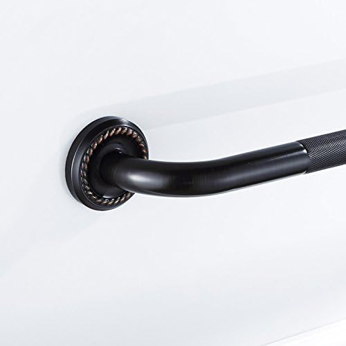 18-Inch Grab Bar Featuring Anti-Slip Handrail, Solid Brass, Oil Rubbed Bronze, Heavy-Duty Construction Armrest, Bathroom Bathtube Shower Safety Rail