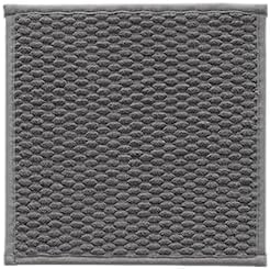 TYUU Small Bathroom Rugs, Non Slip Washable Bath Rugs Super Absorbent Bathroom Rug Thin Quick Dry Low Pile Bath Mats, Dark Grey 12"x12"
