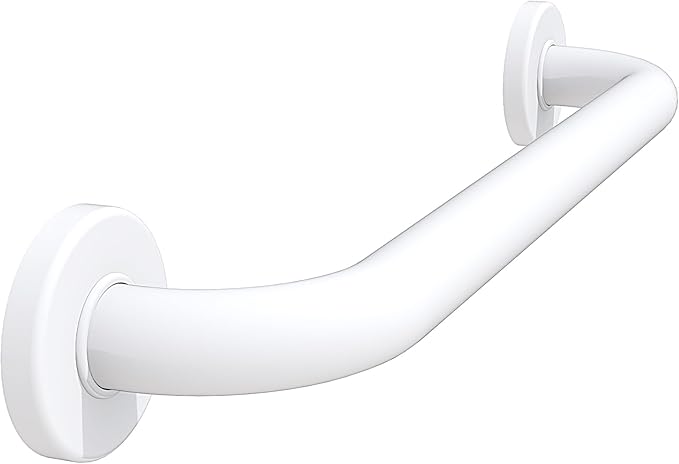 ROTHLEY 18 Inch Bathroom Safety Grab Bar: Matte White Shower Grab Bars with Concealed Screws for Elderly or Handicapped