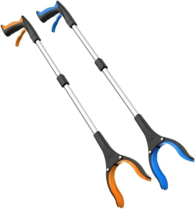 Grabber Reacher Tool,FitPlus Premium Grabber Tool 32 Inch, Strong Magnet Grabber Reacher for Elderly, Lightweight Extra Long Handy for Trash, Use with Wheelchair