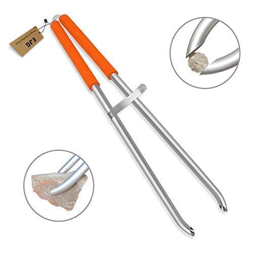EJG 36" Long Trash & Garbage Picker Grabber, Lightweight Aluminium & Rustproof, Litter Pick Up Stick, Trash Tong, Reaching Assist Tool, Reacher Tool for Elderly, Garden Nabber Plogging (Orange)