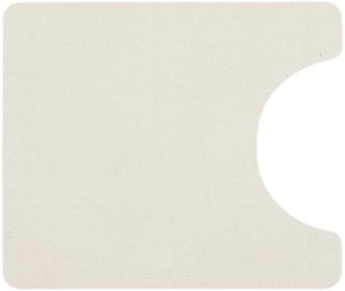 TYUU Toilet Rug, Thin Toilet Rugs U Shaped Washable Non Slip Absorbent Quick Dry Low Pile Toilet Mat, 20"x24" U Shape White