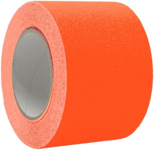 WOD Heavy Duty Anti Slip Tape, Fluorescent Orange - 3 inch x 60 ft. Non Skid Treads Weather Proof Indoor/Outdoor Traction Tape for No Slip Stairs ASTC32