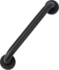 supregear Grab Bars for Wall, Bathroom Shower Handle for Seniors, 1 Inch Diameter 201 Stainless Steel Safety Hand Rail, Wall Mounted Toilet Bathtub Support, Black Finish, 12 Inch