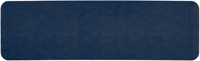 TYUU Bathroom Mat Quick Dry, Bathroom Rugs Non Slip Washable Thin Absorbent Bath Mat Fits Under Door Bathroom Floor Mat Perfect for Bath, Shower, or Sink 17"x59" Navy Blue