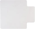 Staples Office Chair Mat, Clear Floor Mats with Lip, Hard Floors, Textured Underside, Extended Under-Desk Coverage, 53 x 45 Inch, Smooth Glide