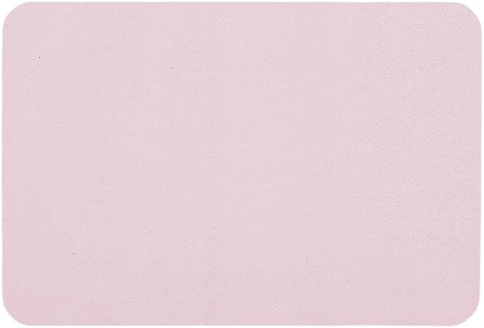 TYUU Pink Bath Mat, Bathroom Rugs Non Slip Washable Thin Absorbent Quick Dry Bath Mat Fits Under Door Bathroom Floor Mat Perfect for Bath, Shower, or Sink 24"x36" Pink