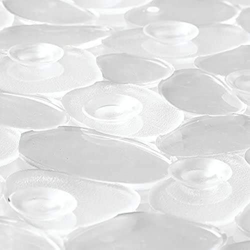Pebble Non-Slip Suction Bath Mat for Shower, Bathtub - Clear