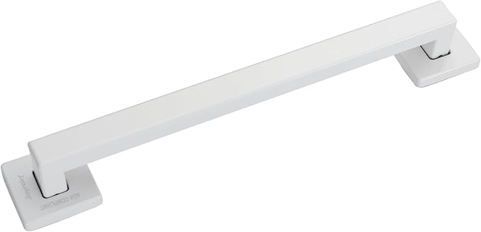 Joyrain ADA Square Grab Bar 16/24/32 Inch - 500lb Capacity Safety Rail for Elderly, Non-Slip Bathroom Handle (White, 32 inch)