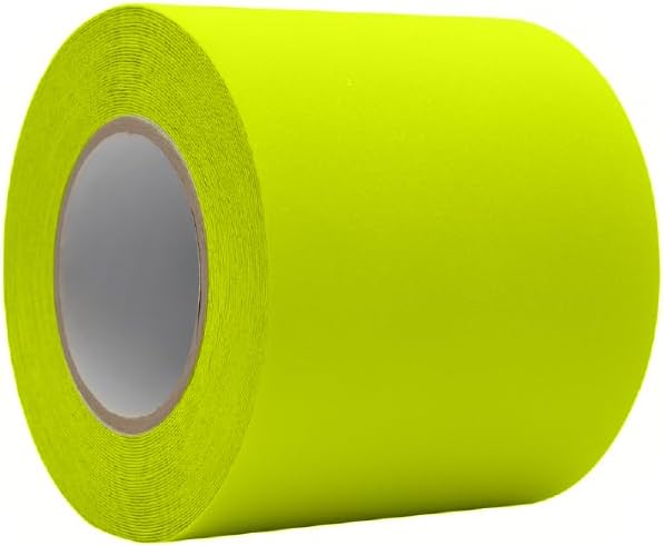 WOD Heavy Duty Anti Slip Tape, Fluorescent Yellow - 4 inch x 60 ft. Non Skid Treads Weather Proof Indoor/Outdoor Traction Tape for No Slip Stairs ASTC32