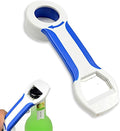 Pop Bottle Opener 4-in-1 Jar Top Twist Cap Remover Multifunctional Soda Can Tabs Opener for Seniors Grip Water Lid Lifter Kitchen Gadgets for Arthritis Easy Canning Tool Protector (Bule)