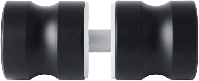 Alise Shower Glass Door Handle,Sliding Shower Doors Knob Round Back-to-Back Pull Hardware Replacement Parts,Matte Black Solid SUS304 Stainless Steel Knobs,L5000-B