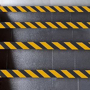 COSIMIXO 12" x 35Ft Black&Yellow Heavy Duty Anti Slip Tape for Stairs Outdoor/Indoor Waterproof Grip Tape Safety Non Skid Roll for Stair Steps Traction Tread Staircases Non Slip Strips