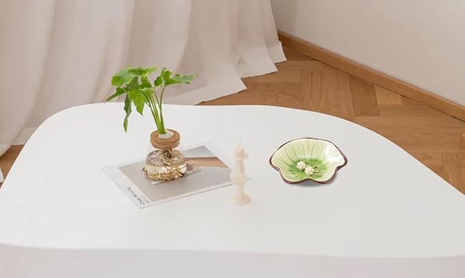 JAMEND CLXP Ice Cracking Leaf Jewelry Dish, Decorative Ring Holder Small Trinket Tray Bowl, Gifts for Daughter Mom Friends, Grass Green.