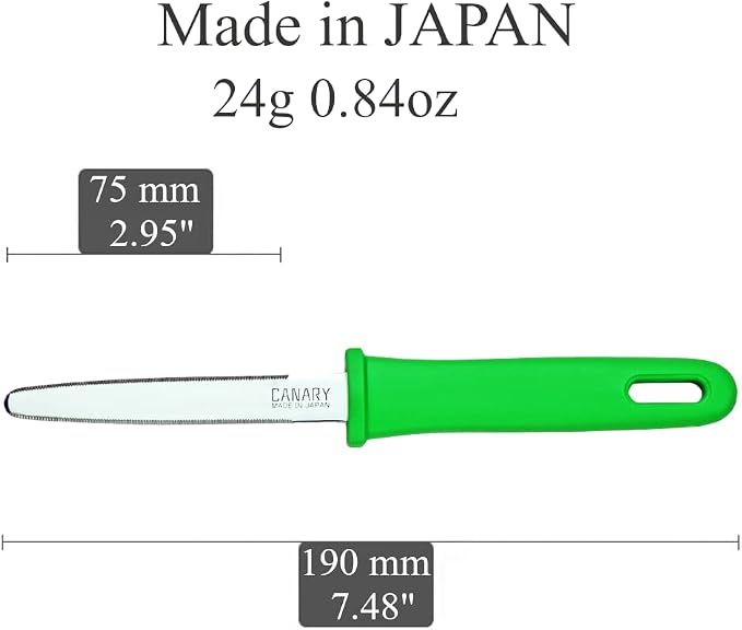 CANARY Cardboard Cutter - 7.5" Box Cutter Utility Knife for Breaking Down Boxes & Opening Packages - Made in Japan, Green