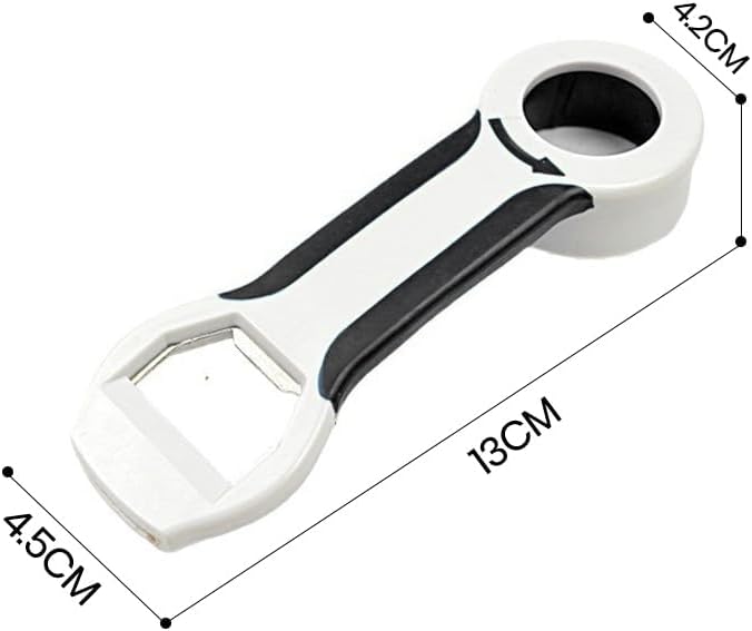 Soda Bottle Opener Tool 4-in-1 Grip Bottle Opener Lids off Jar Opener for Easy Opening Twist Caps Canning Lids Can Tabs Multifunctional Plastic Tool Kitchen Gadgets for Arthritis Relief