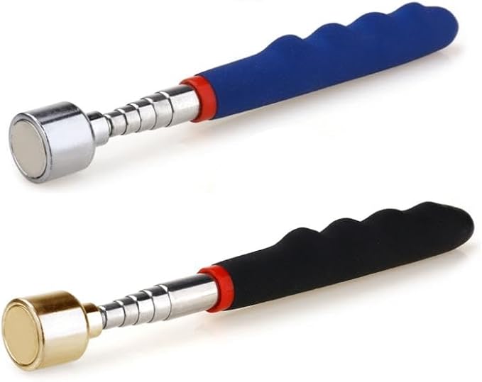 2 Pieces Magnetic Telescoping Pick-Up Tool with Pocket Clip 20 Lb Extendable Magnetic Grabber Reacher Tools 7 to 30 inches Inch Flexible Magnet Retrieval Stick Gadget Suitable Gifts for Men