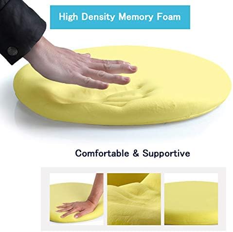 Sigmat Memory Foam Seat Cushion Anti-Slip Soft Round Stool Cushion Chair Pad 20 Inch Geometric