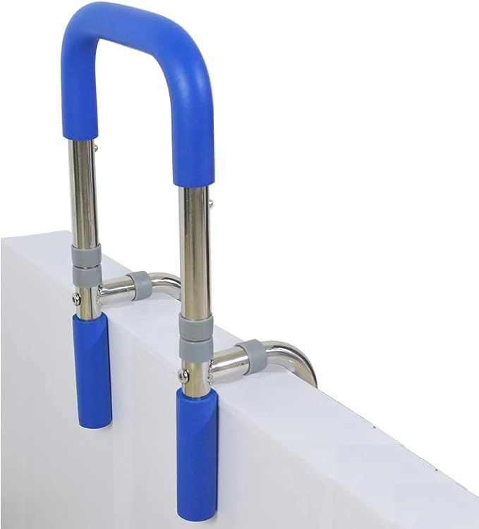 Anti-Slip Bathtub Grab Bar Safety Bar for Seniors and Handicap - for Assistance Getting in and Out of Tub, Easy to Install on Most Tubs
