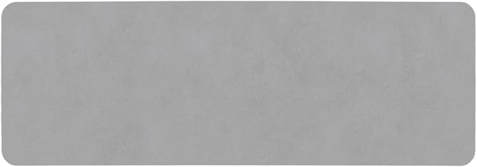 TYUU Bathroom Mat Quick Dry, Bathroom Rugs Non Slip Washable Thin Absorbent Bath Mat Fits Under Door Bathroom Floor Mat Perfect for Bath, Shower, or Sink 24"x70" Light Grey